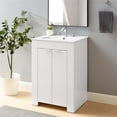 thumbnail image 2 of Modway Maybelle Modern Wood/Ceramic Bathroom Vanity in White, 2 of 11