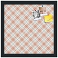 thumbnail image 2 of PinPix ArtToFrames 12x12 Custom Cork Bulletin Board Argyle Tan   Poster Board Has a Fabric Style Canvas Finish, Framed in Satin Black (PinPix-643), 2 of 6