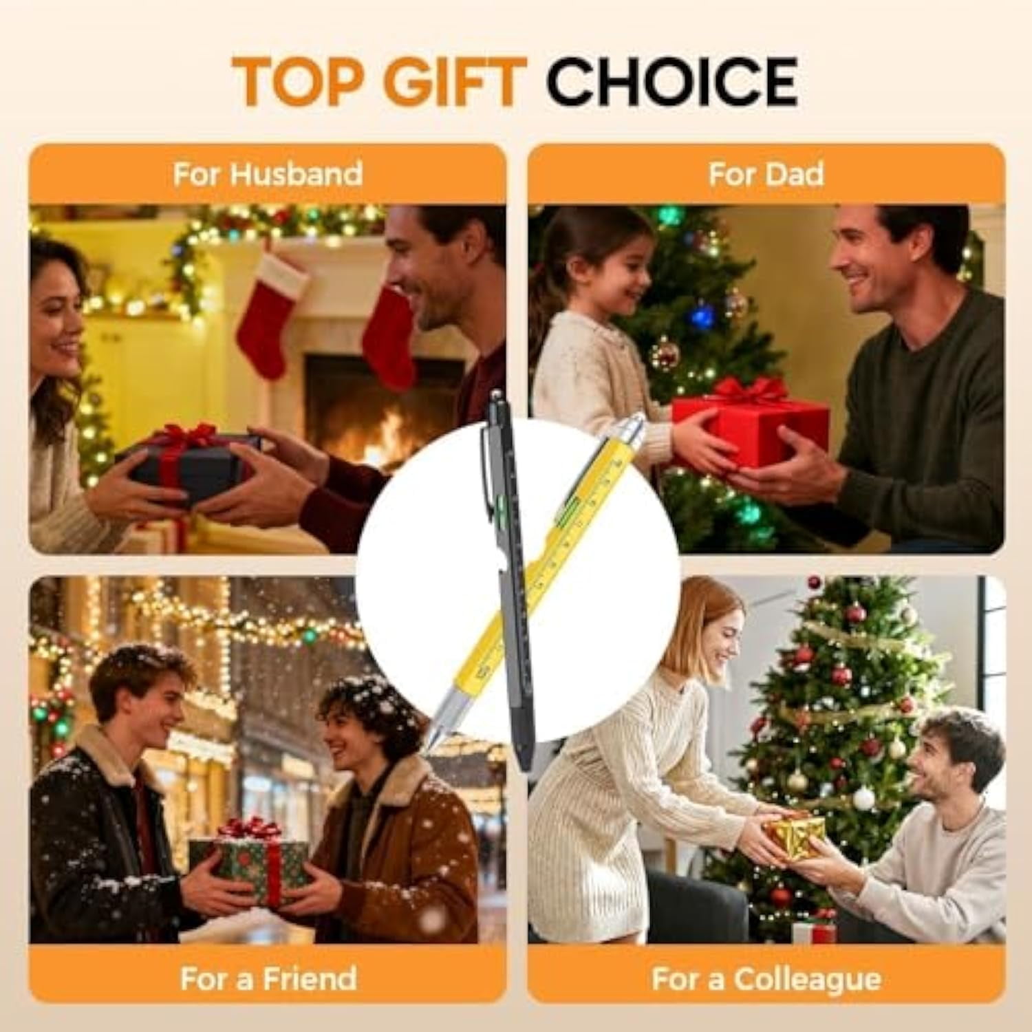 One Pen Nine Functions, 9 In 1 Multitool Pen, Multi Tool Pen Set, Cool Gadgets, White Elephant Gifts For Adults