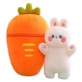 thumbnail image 1 of Almohada de peluche de zanahoria, peluche de escondite, adorable muñeco de peluche de zanahoria Conejo de 40 cm., 1 of 9
