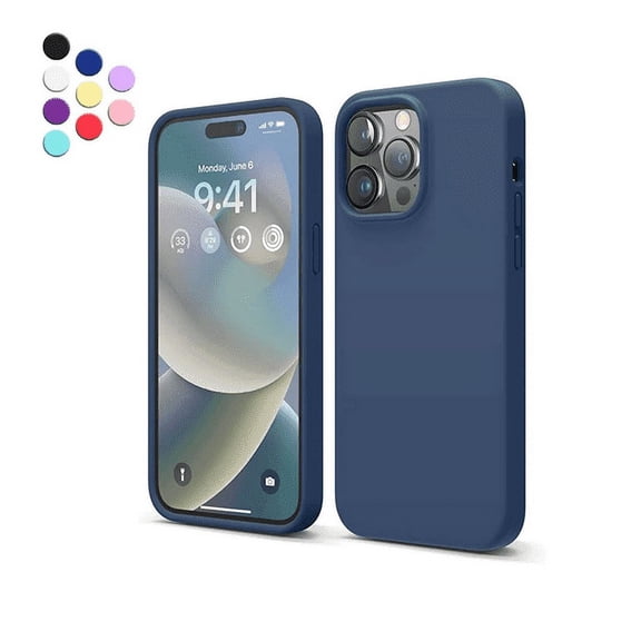 Designed for iPhone 14 Pro Max Silicone Case, Protection Shockproof Dustproof Anti-Scratch Phone Case Cover for iPhone 14 Pro Max, Liquid Silicone Phone Case (Navy)