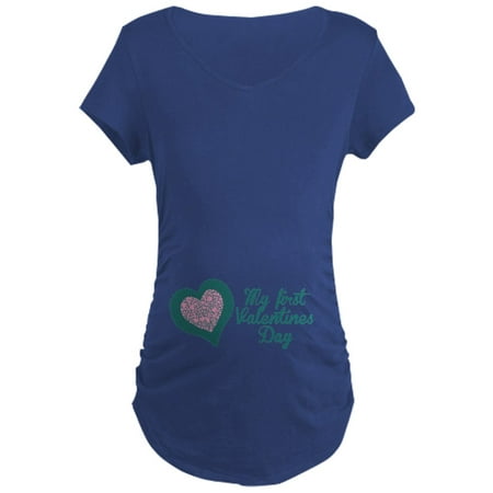 

CafePress - My First Valentines Day Maternity Maternity T Shir - Maternity Dark T-Shirt
