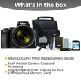 thumbnail image 6 of Nikon COOLPIX P950 Digital Camera (Black) Bundle with Holster Camera Case and Accessory Bundle for DSLR, Mirrorless, and Camcorders, 64GB SDXC Canvas Go Plus 170MBPS Read Memory Card (3 Items), 6 of 8