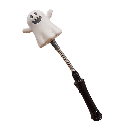 Glow Sticks Halloween Party Favors Led Lights Pumpkin Glow Wand, White Light-Up Stick with Flexible Spring and Batteries for Halloween Party Decorations