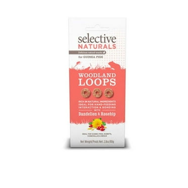 Selective Naturals Woodland Loops Dandelion & Rosehip For Guinea Pigs 2.8-Ounce
