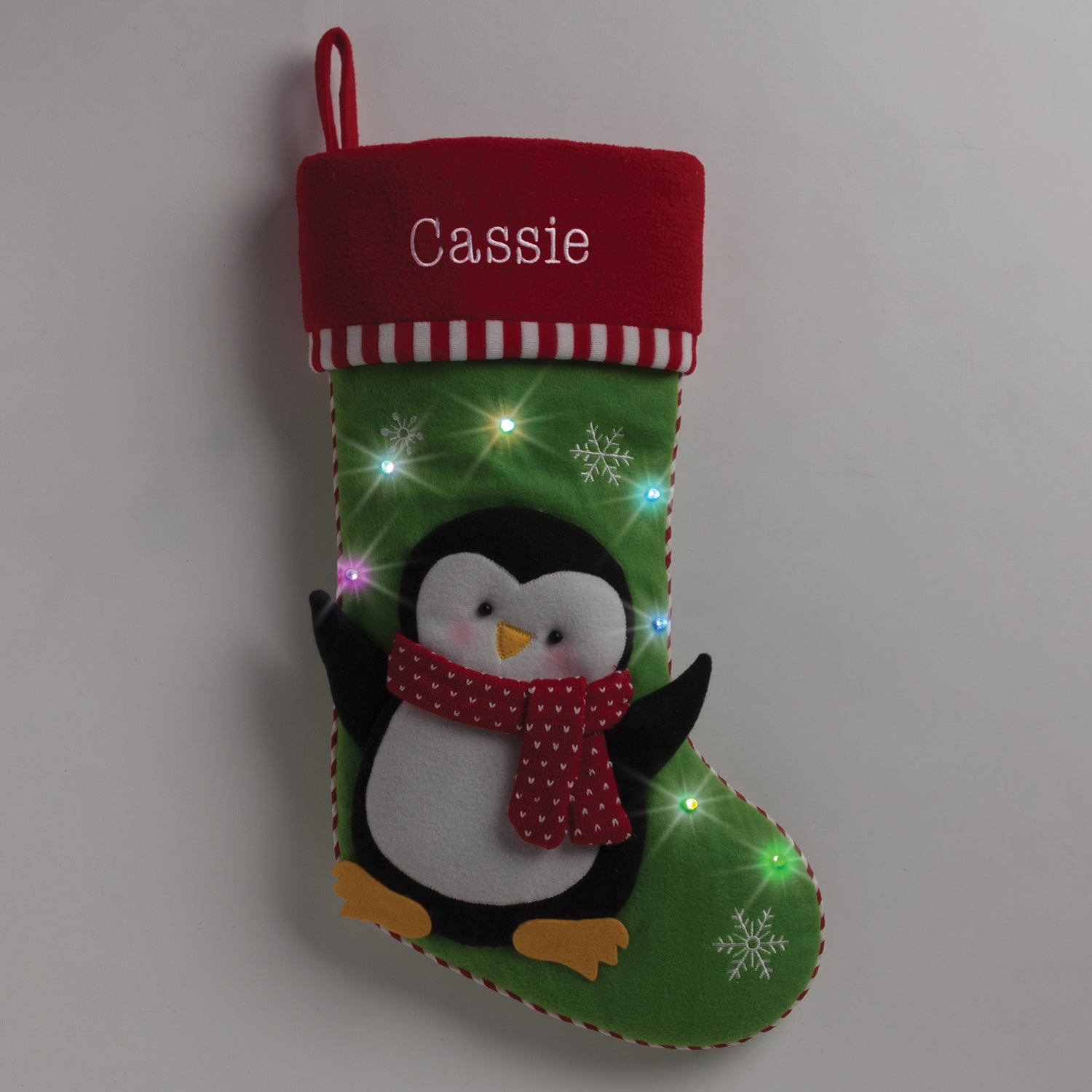 Personalized LED LightPlush Stocking with 5 Styles to Choose From