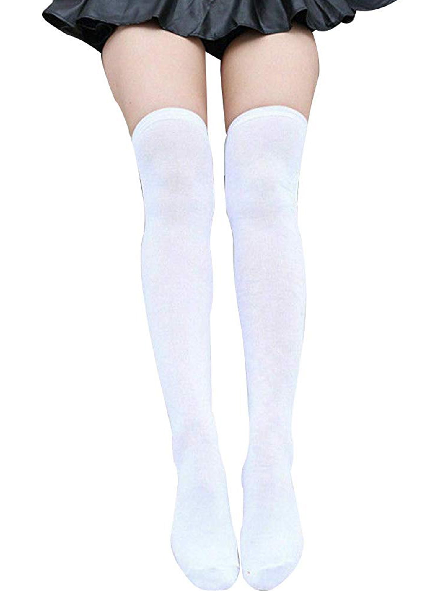 Swyss Women Thigh High Over KNEE Socks Long Cotton Stockings Leg Warmer For Teen Girls Ladies 