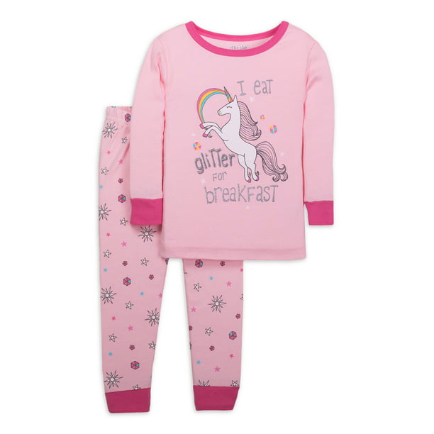 Little Star Baby & Toddler Girl 2Pc Long Sleeve Shirt & Pants Pajamas ...