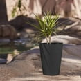 thumbnail image 2 of Bloem Tall Finley Tapered Round Planter: 14" - Black - Matte Textured Finish, 100% Recycled Plastic Pot, For Indoor and Outdoor Use, Gardening, 4 Gallon Capacity, 2 of 5