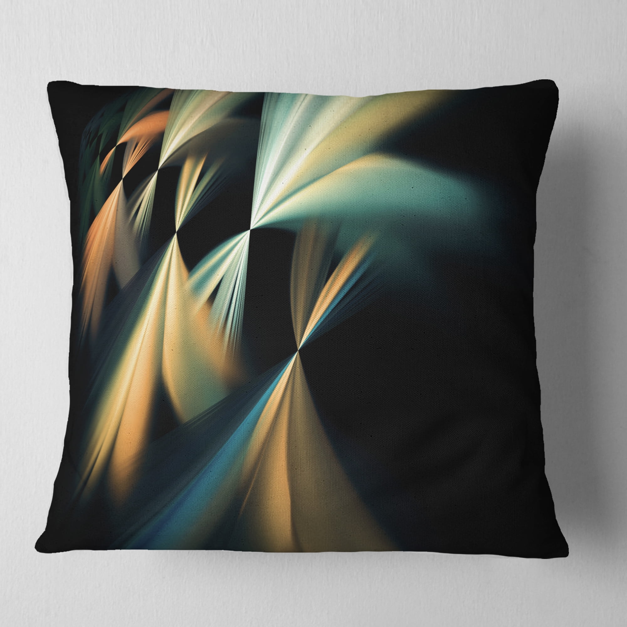 Designart Floating Abstract Fractal Designs - Abstract Throw Pillow - 18x18