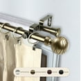 thumbnail image 4 of Brigitte 13/16" Double Bay Window curtain rod Adjustable 20"-36", 38"-72" - Antique Brass,(ABay-84-4D), 4 of 4