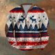 thumbnail image 1 of Ceisia Warm Stretchy Mens Loose Fit Christmas Fair Isle Print Half-Zip Stand Collar Sweatshirt Gifts, 1 of 3