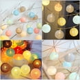 thumbnail image 4 of Guirnaldas con bolas de algodón, con pilas, 3M 20 LED bola guirnalda de luces, aplique interior, luces navideñas, decoración para fiestas, jardines, Navidad, bodas Vhermosa LN-2414, 4 of 4
