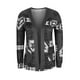 thumbnail image 5 of Chaquetas y abrigos casuales de manga larga sin capucha para mujer, con estampado étnico, cuello en V, manga larga, con capucha, abrigos casuales finos, top de poliéster para mujer, 5 of 6