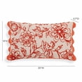 thumbnail image 2 of TOV Furniture Portia Orange Embroidered Cotton Flex 20 x 12 inch Accent Cushion, 2 of 5