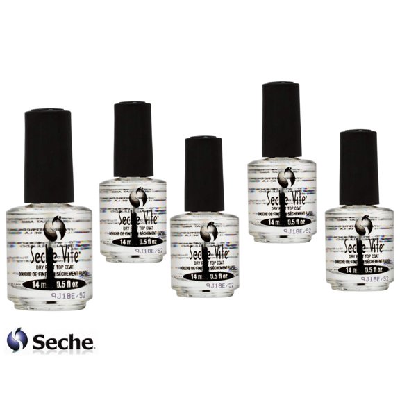 Seche Vite Dry Fast Top Coat 0.5 fl oz 5pc Combo