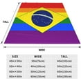 thumbnail image 2 of Manta de microfibra ultra suave con la bandera del arcoíris del orgullo gay de Brasil, manta de microfibra para todas las estaciones, manta cálida para cama, silla, sofá, sala de estar, cuna de 80 x, 2 of 7
