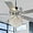 Chrome-BD2017, variant on 52" Crystal Ceiling Fan with Light and Remote,K9 Crystal,5 Reverse Wood Blades Modern Ceiling Chandelier for Bedroom,Living Room, Family Room, Dining Room