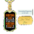 thumbnail image 3 of Hunting Dad Hunting Buddy Stainless Steel or 18k Gold Premium Swivel Dog Tag Keychain, 3 of 10