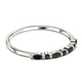 thumbnail image 3 of 0.14Ct Petite Versailles Black Diamond Moissanite Ring Wedding Band 18K White Gold Over Silver, 3 of 4