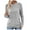 White, variant on Womens Sweatshirts Pullover Tops for Women Long Sleeve Button Round-Neck Long Sleeve T-shirt Top Solid Blouse