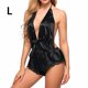 thumbnail image 1 of Mono encantador con escote en V profundo Encantador y liso Body encantador con borde de encaje, L, Negro Guardurnaity XX000130-16, 1 of 7