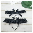 thumbnail image 6 of Satin Rhinestone Bow Garter Set. For Women (Wedding, Prom)., 6 of 7