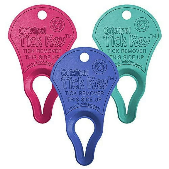 Trick Key Tick Removal Tools for Dog and Cat, Multicolor, 3 Pack
