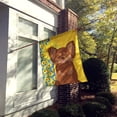 thumbnail image 2 of Summer Sunflowers Longhaired Chocolate and Tan Chihuahua Flag Canvas House Size, 2 of 5