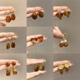 thumbnail image 2 of Zhuge Antique-Inspired Drop Dangle Earrings, 1-Pair Textured Retro Jewelry, Winter-Ready Vintage Statement Earrings,A32, 2 of 2