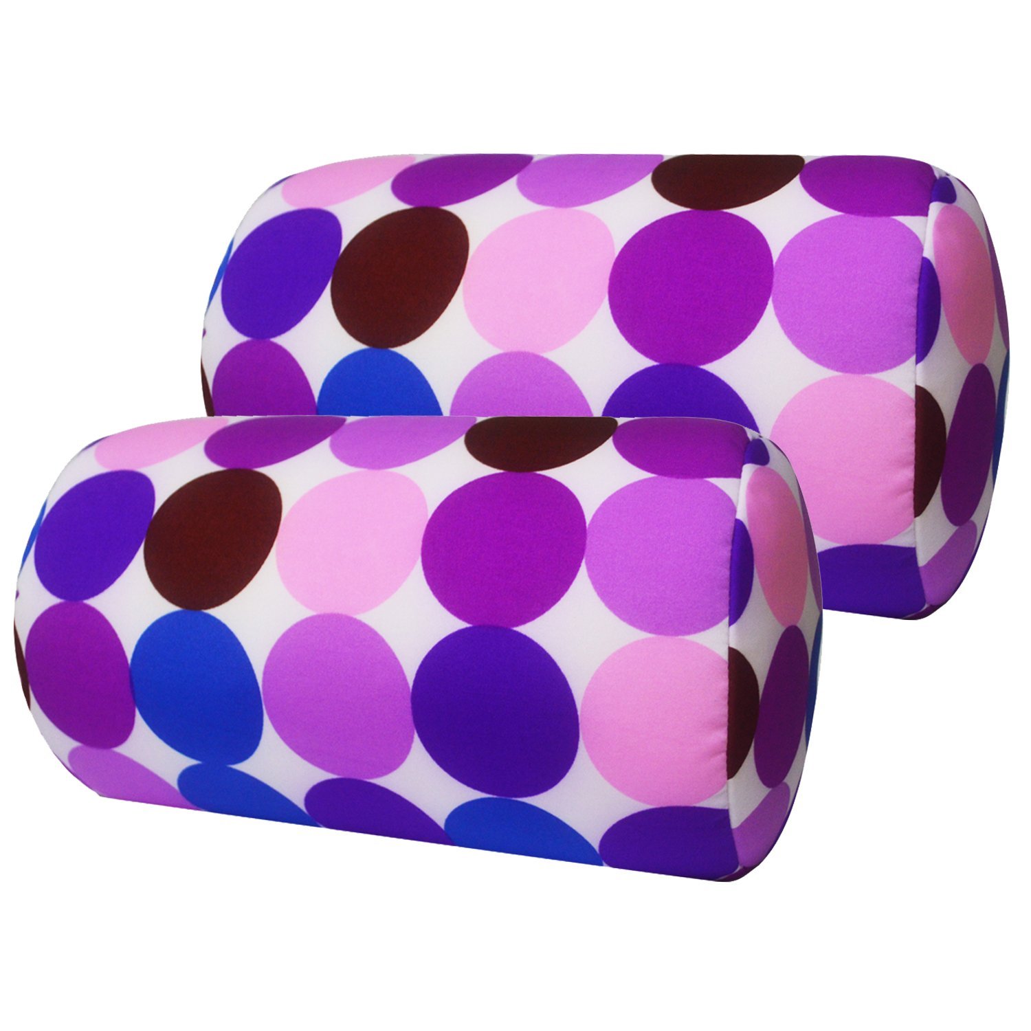 2 Pack Micro Beads Tube Pillow Back Support Roll Couch Bed Throw Pillow Patio Cushion