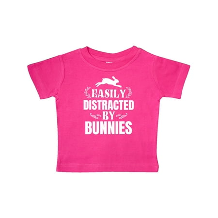

Inktastic Easily Distracted by Bunnies Gift Baby Boy or Baby Girl T-Shirt