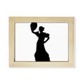 thumbnail image 1 of Fan baile bailarin Escritorio de madera Arte Pintura 6x8 pulgadas marco de foto foto, 1 of 4