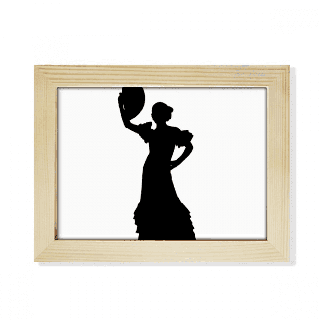 Fan baile bailarin Escritorio de madera Arte Pintura 6x8 pulgadas marco de foto foto