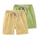 thumbnail image 1 of Odeerbi 2-13 Años Para Niños Niñas 2 Pcs Summer Cotton Linen Shorts Entrenamiento de Deportes Deportivos Atletismo Shorts Sólidos de Color Sólido, 1 of 8