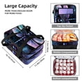 thumbnail image 3 of Dragonfly Double Layered Insulated Lunch Bag with Two Compartments - Large Capacity Hand Carry Meal Bag for Refrigerated Food Storage - 7.1x11.4x16.1 Inches, 3 of 6
