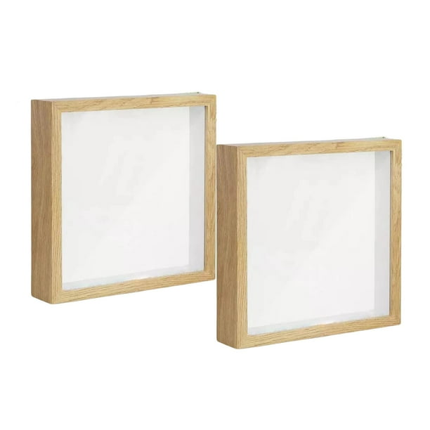 Marco de fotos 3D para relleno, escritorio con placa transparente Marco de de pared creativo para decoraciones de exhibición Sala de estar Madera Colco Marco de objeto