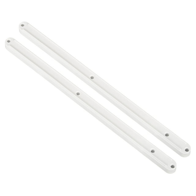 Unique Bargains Drawer Slides, 2 Pack 300mm - Plastic Drawer Rails, Side Mounted Grooved Guide Rails for Cabinet Drawers (White)