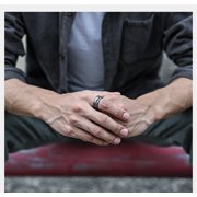 Ring Men Domineering Retro Handmade Custom 99 Pure Silver Single Ring Male Index Finger Ring