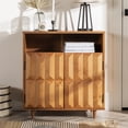 thumbnail image 3 of Manor Park Modern Boho Wood Detailed Accent Cabinet, Caramel, 3 of 21