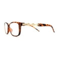 thumbnail image 4 of Lunettes de Lecture Mode pour Femmes en Métal Coquillage Bijou Chaîne Bras Écaille Or +2,00, 4 of 4