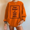 thumbnail image 5 of Women's Clothing Women Fashion Solid Crewneck Loose Sweatshirt Casual Long Sleeve Pullover Tops Juniors Two Piece Outfit Sweatshirt Boy Athletic Jacket with Hood Women Jacket with Hoodie Hood Orange S, 5 of 9