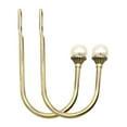 thumbnail image 1 of 2PCS Curtain Holdbacks, Curtain Tieback Hooks with Pearl Ball for Drapes, Metal Decorative Drapery Curtain Holdback Holder Wall Window Treatment Holdback for Home Office, 1 of 8