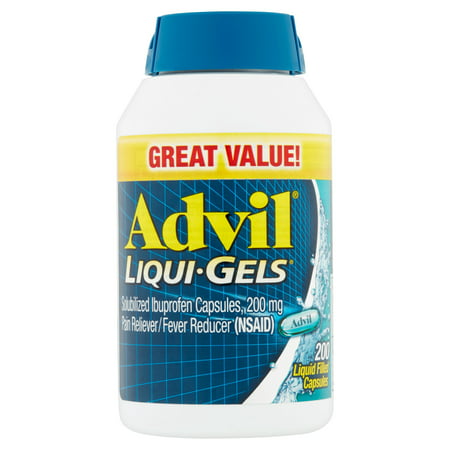 Advil Douleur Liqui-Gels Reliever / Fever Réducteur (Ibuprofen), 200 mg, 200 Capsules comptage liquide rempli 200
