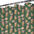 thumbnail image 3 of Green Christmas Gingerbread and Tree Pattern Shower Curtain 36"x72" ,Bathroom Decorative Shower Curtains Set with 12 Hooks,Modern Waterproof Washable Shower Curtain, 3 of 6