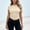 Beige, variant on Women's Casual Fitted T-Shirt Crew Neck Short Sleeve Slim Fit Basic Top Orange M