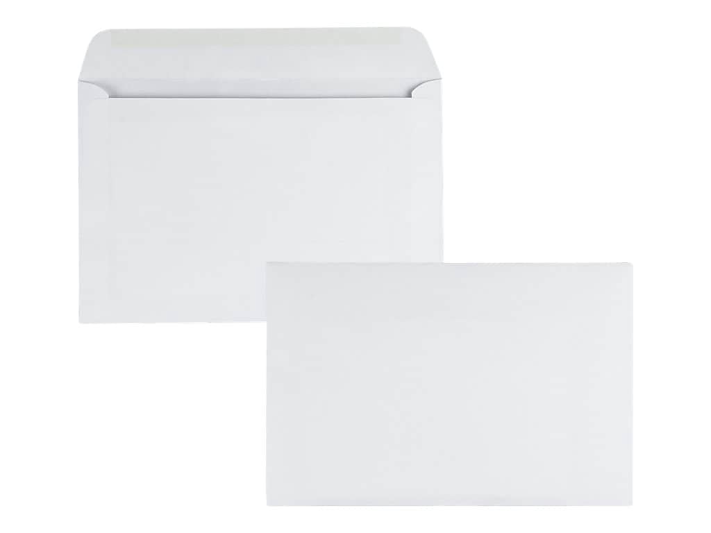 Quality Park Open Side Booklet Envelopes, White, 100 / Box (Quantity)