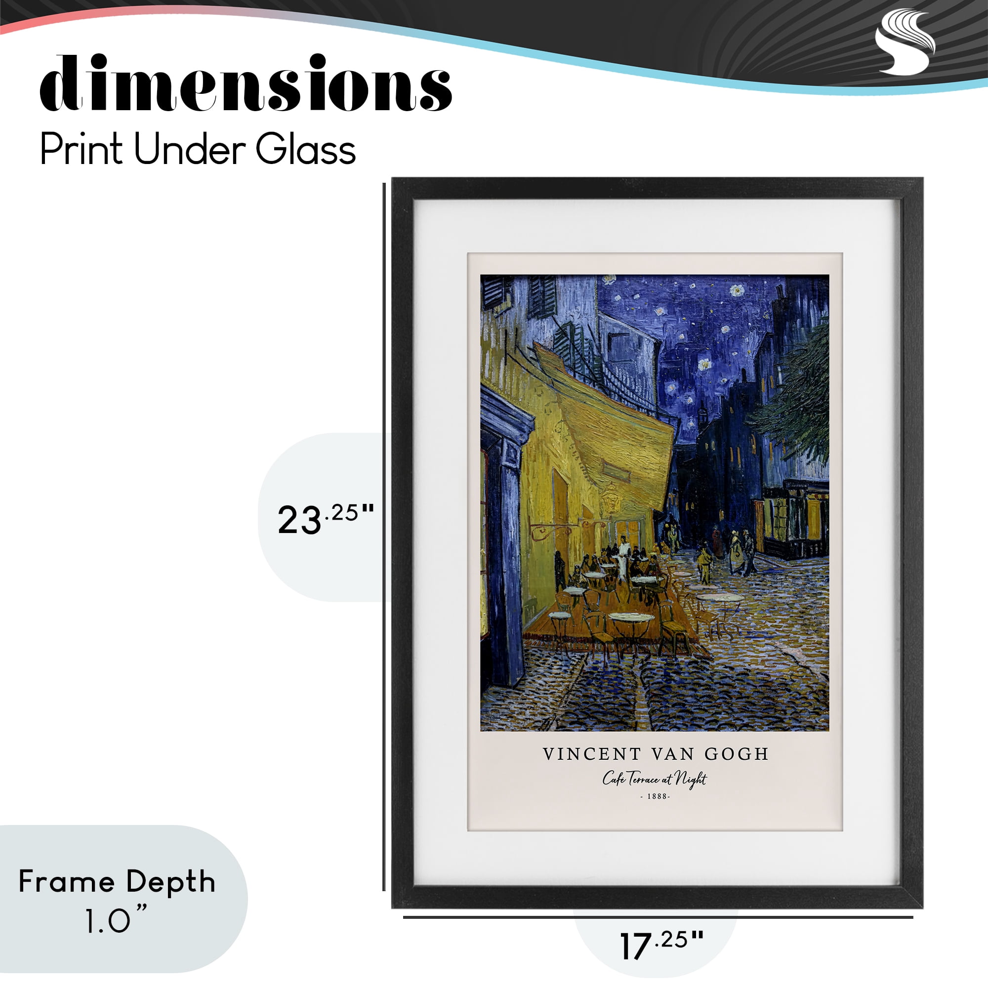 Stupell Industries Classic Cafe Terrace At Night Black Framed Print Under Glass, design by Vintage Hustle