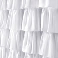 thumbnail image 5 of JJCOITR White Ruffle Shower Curtains for Bathroom, Farmhouse Fabric Cute Ruffled Chic Shower Curtain, 72" W x 72" L, 5 of 6
