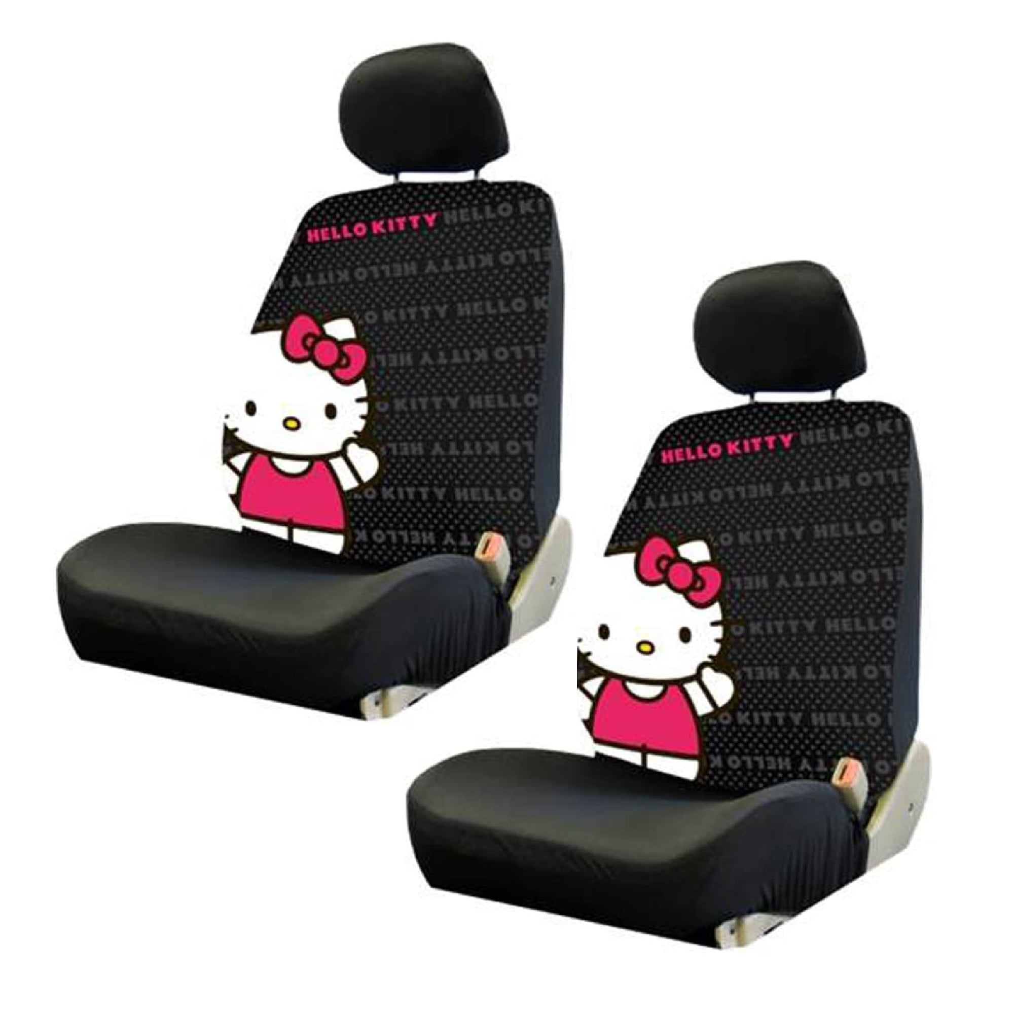 Hull Car Seat Cushion Pad,Universal Seat Covers 3 Pcs 456 Black Hello Kitty Car Seat Cushion Pad Ice Satin Car Seat Covers 